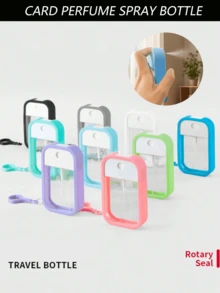 1件/2件 38ml/50ml 便携式高压喷雾瓶, 多种颜色可选, 简约可爱的多色卡片分体瓶, 可重复使用的酒精液体香水旅行便携瓶, 硅胶保护套, 细雾酒精洗手液, 可再填充便携式卡片喷雾瓶, 洗手液瓶,