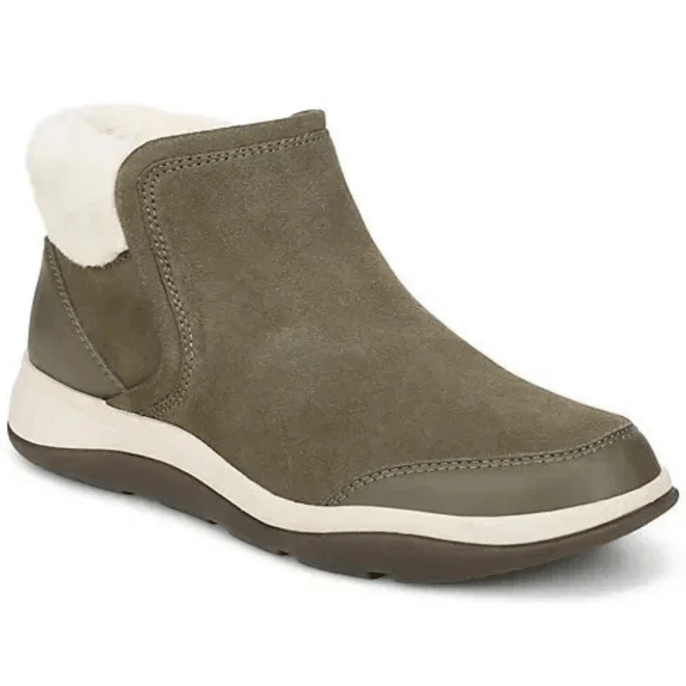 Vionic Norwood Boots Women's US 8 Olive Green Suede Round Toe Side-Zip ZAP187 - 綠色 - 查看 1
