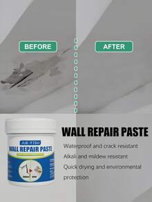 Wall Repair Paste - For Covering Stains, Repairing Peeling Paint, And Sealing Moisture Cracks On Walls. This Wall Repair Kit Includes A Putty Knife, Wall Repair Paste, And Wall Repair Compound, Providing A Quick And Easy Solution.