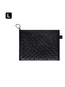 2pcs Mini Heart-Shaped Mesh Design Pill Pouches, Portable Nylon Transparent Cosmetic Bags, Minimalist Zipper Makeup Bags (Round Zipper) - Multicolor - View 13