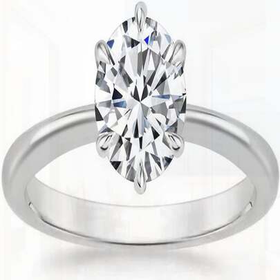 Sterling Silver 925 Engagement Ring With 1 Carat Solitaire Round CZ, Size 3-13 For Various Occasions