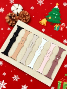 6/1 件超薄时尚硅胶运动表带圣诞礼物，兼容 Series 11/10/9/8/7/6/SE/SE2/SE3 Ultra 2 3 38/40/41/42/44/45/46/49mm，男女款优雅透气柔软腕带，轻巧耐用的替换表带，适合跑步、健身房锻炼，舒适的日常运动表带，送给家人朋友的礼物 - 38/40/41/42mm(Series 10 11) - 查看 14