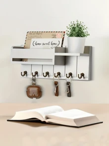 1 pieza Soporte personalizado para almacenamiento de llaves, perchero de abrigos y sombreros para el hogar, estantería de almacenamiento para la sala de estar, perchero de pared para la entrada