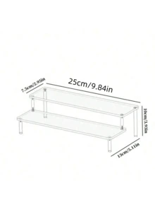 1pc Acrylic Display Rack, 3-Tier/4-Tier/5-Tier Trapezoid Display Shelf, Home Storage Display Rack For Jewelry, Cosmetics, Transparent Organizer Display Stand For Perfume - Clear - View 18