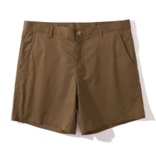 GS SNOWING Men's Chino Shorts 6 Inch Slim Fit Shorts Cotton Stretch Casual Shorts Summer Flat Front Shorts - 棕色 - 查看 5