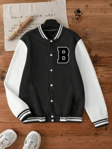 Customizable Letter-Print Men's Black Lightweight Baseball Jersey – Loose Fit, Breathable And Comfortable, Streetwear/Hip-Hop Style, Suitable For Couples, Team Activities, And Casual Wear | Street Fashion | Breathable Fabric, Ideal For Fitness, Sports, Themed Parties, Basketball, And Other Activities - 黑色 - 查看 3