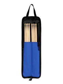 1 个高品质鼓棒袋，厚 2 厘米/0.79 英寸帆布，防水，可容纳 4 对鼓棒，多色可选，背包式，便携，圣诞节乐器礼物