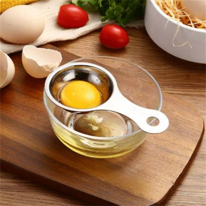 1pc Stainless Steel Egg Separator Set Stainless Steel Egg Separator, Egg White And Yolk Separator, Egg White And Yolk Screening Filter, Egg Separator, Baking Tools, Kitchen Gadgets