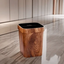 16L 现代简约方形垃圾桶，带压制纹理 - 适用于浴室/厨房/客厅的多功能家用垃圾桶 - 彩色 - 查看 16