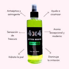 Loción after shave power green 400ml 4X4 Profesional - Negro - Ver 2