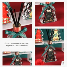 200ml Weihnachtsbaum Glas Schleife duftlose Kerzen Geschenkset, geeignet für Weihnachtsdekoration Zuhause und Lufterfrischer im Schlafzimmer