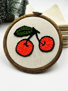 14ct Punch Embroidery Cloth, Perforated Backing Fabric - 24*24cm With Locked Edges, Prevent Fraying, Suitable For Beginner DIY Blanket Hooking And Punch Embroidery