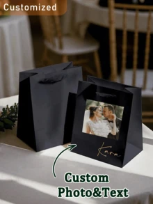 Personalisierte Foto-Text Geschenktüte, für Brautjungfern, Trauzeugen, Junggesellinnenabschied, Bridal-Shower, Brautjungfernparty, für Hochzeiten, für Einweihungsparty