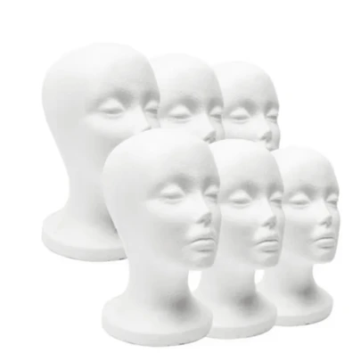 Cabeça Manequim Isopor Feminino Suporte P/ Perucas E Protese, Óculos, vitrine