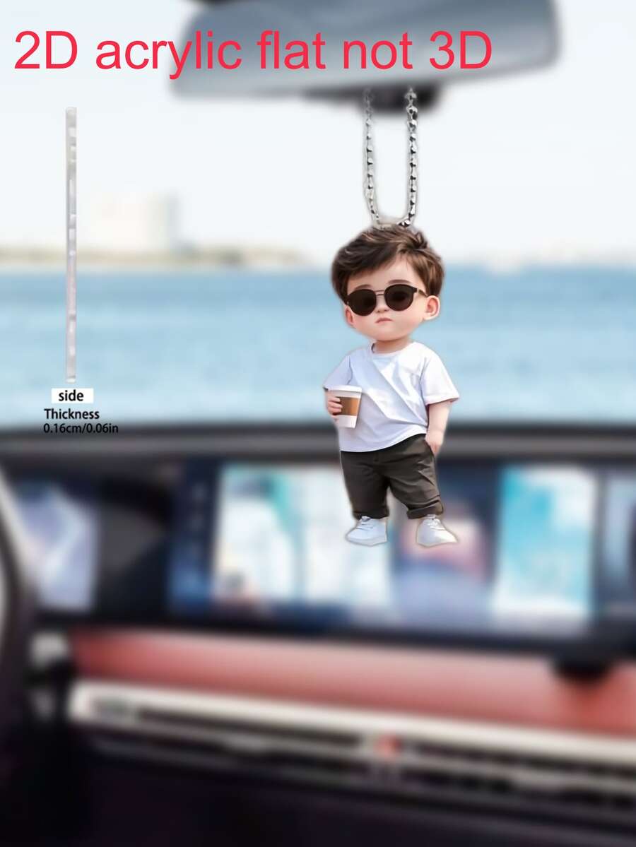 2D Flat, Super Cool 3.14 Inch Acrylic Pendant Charm, Suitable For Car Keys, Backpacks And Home Decor | Perfect Small Gift