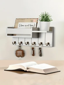 1 pieza Soporte personalizado para almacenamiento de llaves, perchero de abrigos y sombreros para el hogar, estantería de almacenamiento para la sala de estar, perchero de pared para la entrada