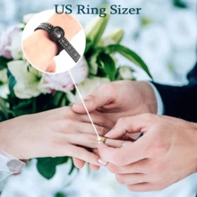 珠宝测量工具，带镜子的腕环尺寸器套装，美国尺寸 0-17，适用于男士和女士戒指和手镯测量