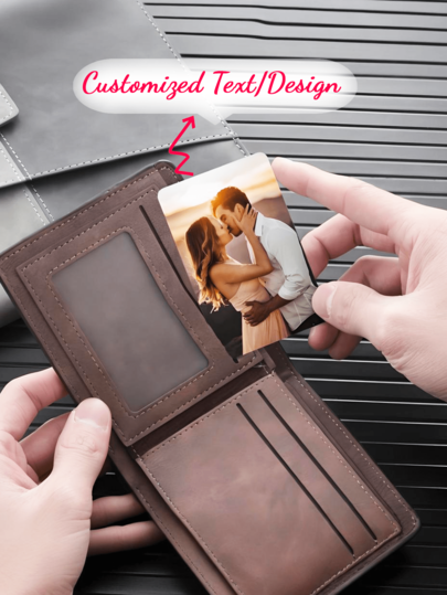 Cartão de carteira com foto de metal personalizado, encarte de carteira com foto personalizada, presente de aniversário com foto, presentes de dia dos pais para ele - Cartão de amor com foto, cartão de carteira com foto de metal personalizado, encarte de carteira com foto personalizada, presente de aniversário com foto, presentes de dia dos pais para ele