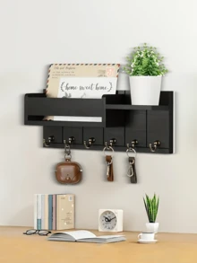 1 pieza Soporte personalizado para almacenamiento de llaves, perchero de abrigos y sombreros para el hogar, estantería de almacenamiento para la sala de estar, perchero de pared para la entrada