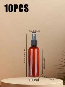 10 包琥珀色 100ml 喷雾瓶，带细雾喷嘴 - 不含 BPA 和甲醛的塑料，适用于精油、香水、酒精和敏感液体，防紫外线，小型琥珀色喷雾瓶，细雾迷你喷雾瓶，小型可再填充液体容器发胶瓶，细雾喷雾瓶，圣诞节，圣诞礼物，房间配件，趣味礼物，旅行必需品，浴室配件 - 彩色 - 查看 14