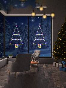 1pc 2.4ft Christmas Tree Lights/Ladder Lights/Christmas Decorative Lights/LED Christmas Ladder Lights With 8 Modes And Timer, Battery Operated Christmas Lights/Christmas LED Ladder Tree Lights For Window, Wall, Home Garden, Outdoor And Indoor Decor - Multicolor - View 4