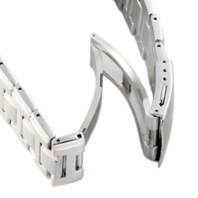 Seiko Reloj de cuarzo para hombre con esfera blanca, correa de acero inoxidable resistente al agua 100M, tres esferas, estilo de negocios y ocio SPC058J1