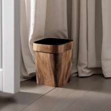 16L 现代简约方形垃圾桶，带压制纹理 - 适用于浴室/厨房/客厅的多功能家用垃圾桶 - 彩色 - 查看 7