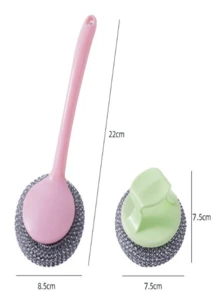 365 Dias de Uso Contínuo, Esfera de Esfregão de Aço Inoxidável com Alça - Antiaderente, Bola de Limpeza de Cozinha Destacável, Adequada para Panelas e Frigideiras, Superfície de Limpeza, Bola de Arame de Aço, Suprimentos de Limpeza de Cozinha.