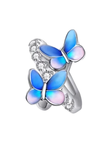 1Pc Christmas 925 Sterling Silver Colourful Flowers Series Charm Bead Fit Bracelets Bangles DIY Jewelry Making And Daily Outfit Matching Jewelry Decoration For Girls/Women School Supplies For Students