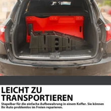 2 x Kunststoff Auffahrrampe KFZ 2-3T Rampe Wagenheber Hebebühne Breite 330 mm - Schwarz - Übersicht 3