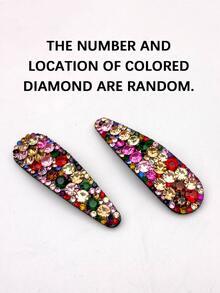 Pasador de cabello con cristales de Rhinestone checo con estilo coreano, clip de flequillo y accesorio de moda para el cabello, pinzas para el cabello, barrettes