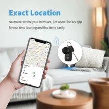 Apple AirTag、蓝牙智能追踪器、MFi 认证物品查找器、行李追踪器、物品定位器、兼容 Apple Find My App（仅限 IOS）、适用于钱包、行李、宠物、汽车、贵重物品、重要人物追踪