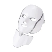 LED Mask Light Therapy, Red Light Therapy For Face And Neck Skin Care, 7 Colors LED Facial Skin Care Mask, Home Facial Care Tool Accessories - White - View 4