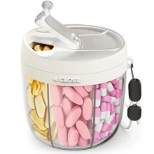 Portable Pill Organization With Separate Compartments - Holding 7 Kinds Of Vitamins And Medicines, 7-Compartment Medicine Box For 7 Days A Week, Anti-Mixing Design, Wide Opening, Clear Observation Window, Travel-Friendly Medicine Can With Convenient Lanyard, Travel, Elderly And Busy Lifestyle, 7 Compartments Medicine Can - 彩色 - 查看 14