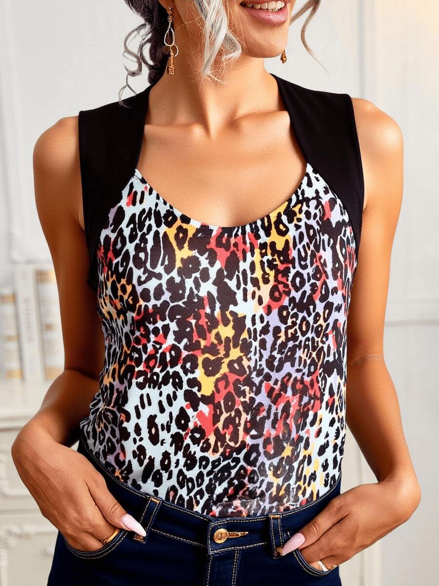 Women Tank Tops & Camis - Black and White - View 1