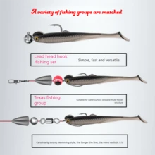 20pcs/Bag Mixed Colors Chicken Crown T-Tail Soft Fish 6cm 1.3g Dual Color Lure Soft Bait Insect Biomimetic Fish Bait