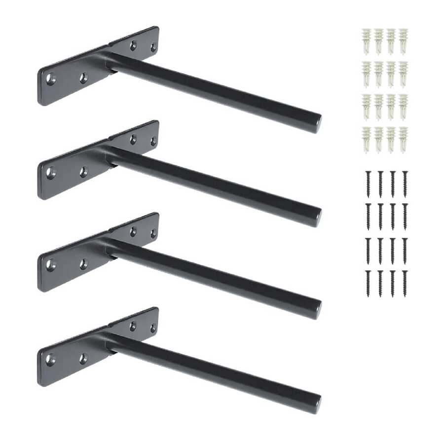 Tapsin 4 Pcs Floating Shelf Bracket, Invisible Hidden Heavy Duty Shelf ...