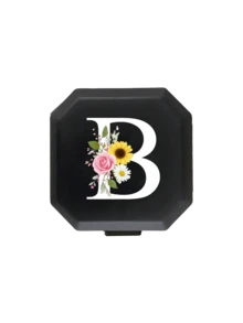 Tragbare Fach-Pillenbox, Rose, Gänseblümchen, Sonnenblume, A-Z Buchstaben Muster, tragbare medizinische Erste-Hilfe-Ausrüstung, 6-Fach Kapsel Aufbewahrungsbox, Reise Pillenbox, Pillenbox, 6-Gitter Tabletten Organizer, Reise Mini Pillenbox, feuchtigkeitsgeschützte Pille und Vitamin Behälter Spender, Medikamenten Aufbewahrungstasche, Reise Medizin Organizer, Outdoor Reise Essentials - Verschiedenfarbig - Übersicht 28