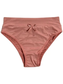 Kit Calcinha Com 5 Cintura Alta Lingerie Feminina Cós Alto Segura Barriga Conforto Langerie Íntima - Multicolorido - Visão 4