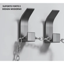Kit Of 5 Luxury Multipurpose Adhesive Wall Hook Hanger No Mess - White - View 2