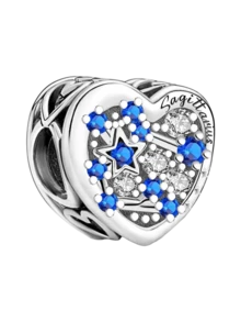 1 pieza Exquisito colgante con el signo del zodíaco, adecuado para que las mujeres lo usen, se puede utilizar para hacer joyas DIY como pulseras y brazaletes, un excelente regalo para la novia - Cuentas de constelación en forma de corazón - Ver 14