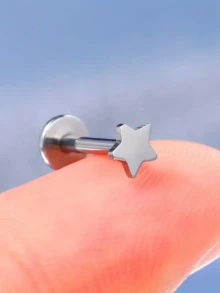 3 قطع من أقراط الشفة والغضروف المزودة بخيوط داخلية من التيتانيوم 16G مرصعة بأحجار