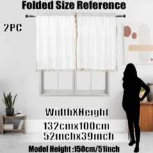 2 Pack Landhausstil weiße Küchengardinen, beige Quasten, Rüschenränder, Gardinenband, verdickter leinenähnlicher Stoff, natürliche Filterung, maschinenwaschbar, einfache elegante Heimfensterdekoration für Küche, Esszimmer, Speisekammer, Café, Geschenkidee