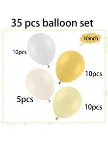 Bộ 35/50 quả bóng bay cao su màu trắng và vàng mù tạt kích thước 10 inch, thích hợp làm quà tặng, tiệc sinh nhật theo chủ đề, tiệc tiết lộ giới tính, tiệc cưới, trang trí tiệc, trang trí nhà hàng, tiệc tối lãng mạn, trang trí phòng, phông nền. - Nhiều màu - Xem 5