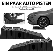 2 x Kunststoff Auffahrrampe KFZ 2-3T Rampe Wagenheber Hebebühne Breite 330 mm - Schwarz - Übersicht 2