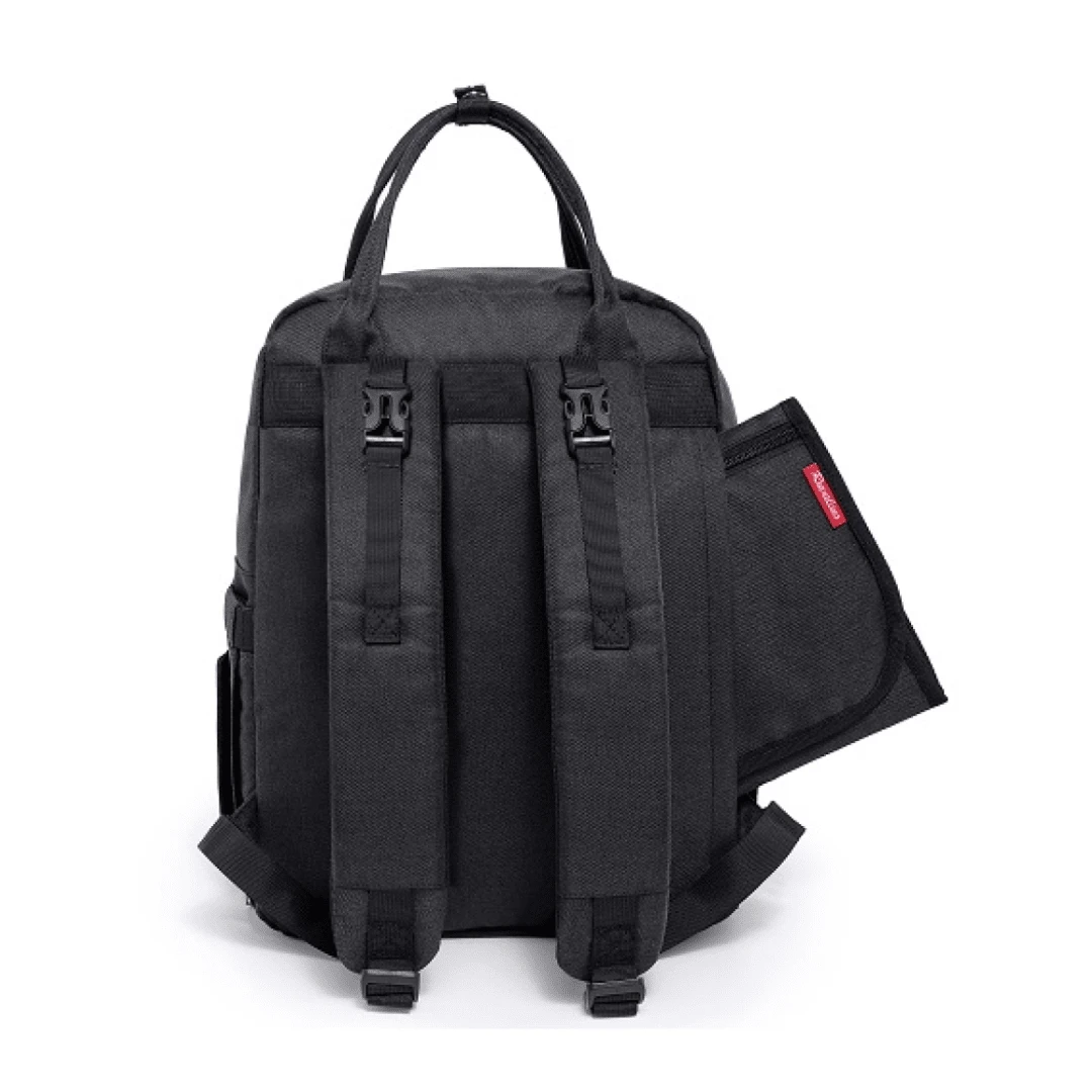 b.box "Mochila Pañalera Todo-en- Negra: Diseño Ergonómico y Multifuncional para Padres Modernos; Amplios Compartimentos y Bolsillos Térmicos para Máxima Organización; Materiales Impermeables y Libres de BPA para la  del Bebé; Incluye Cambiador Portátil Acolchado para Cambios Cómodos en Cualquier Lugar; Equilibrio Perfecto entre Estilo y Funcionalidad; Ideal para Aventuras Diarias con tu Bebé; La Solución Ideal para Días Fuera de Casa con Múltiples Bolsillos Interiores y Exteriores" - Negro - Ver 1