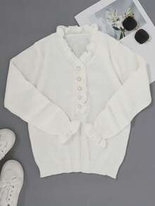 大码秋冬女装时尚优雅成熟气质休闲日常秋冬经典白马尾大领口长袖毛衣，女士冬季毛衣，白色上衣，优雅派对上衣，女士感恩节装扮，女士跨年晚礼服，圣诞节套头毛衣，秋冬女装 - 白色 - 查看 7