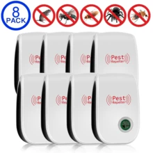 1件装超声波驱虫器 - 告别老鼠和虫子！新一代超声波+电磁双频驱虫器，适用于有婴儿和家庭的家庭。一台设备即可解决老鼠、蚊子、臭虫、跳蚤等害虫问题。物理除虫，静音节能，适用于家庭、酒店、仓库、办公室等场所。安装简便，打造洁净无忧的室内环境。圣诞节/万圣节礼物。 - 美規A型插(110-127V) - 查看 14