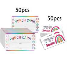 50pcs Punched Cards, Suitable For Classroom, Student Behavior Reward Punch Cards, Incentive Punch Cards, 50pcs Thank You Cards, I Hope This Makes You Smile, Thank You Cards, Shopping Thank You Cards For Customers - Multicolor - View 16