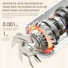 EDVELLA Secador De Cabello Con Difusor 1600W Alta Velocidad 5en1 El Mejor Regalo Color Crema - Tipo de Enchufe A USA (110-127V) - Ver 10